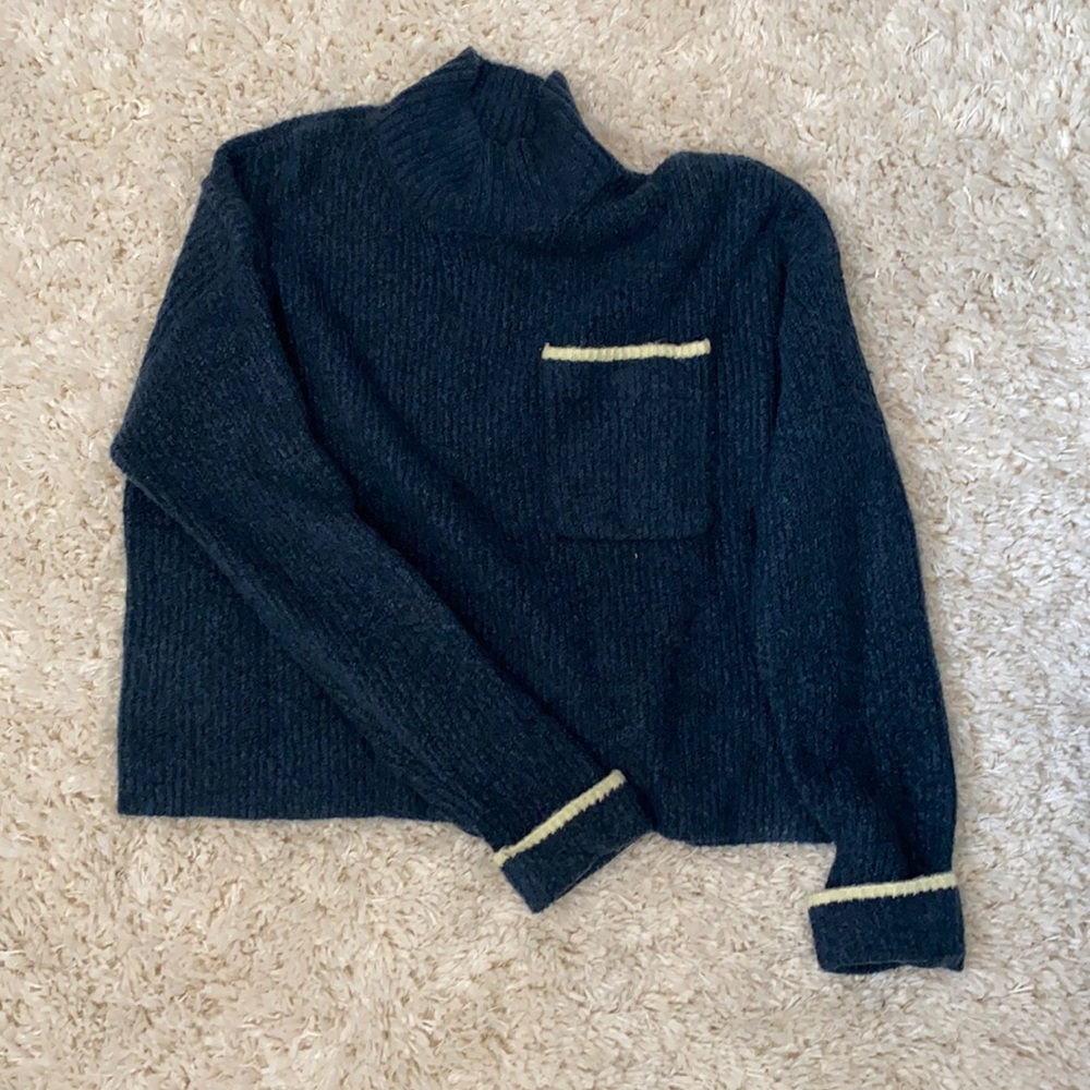 Fuzzy Navy Sweater